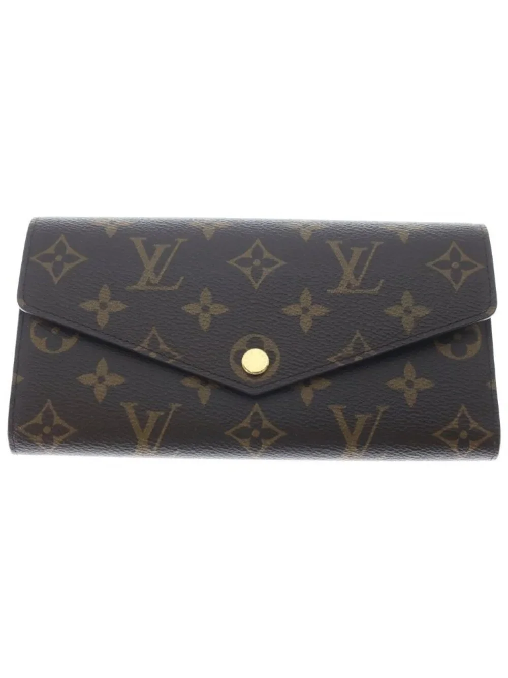Louis Vuitton Monogram Portefeuille Sarah Wallet Brown Pink